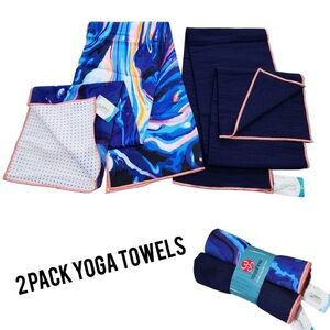 Yogafina Skidless Yoga Mat Towels - Twin Pack Type
"A" Blue Multi 2 Pack